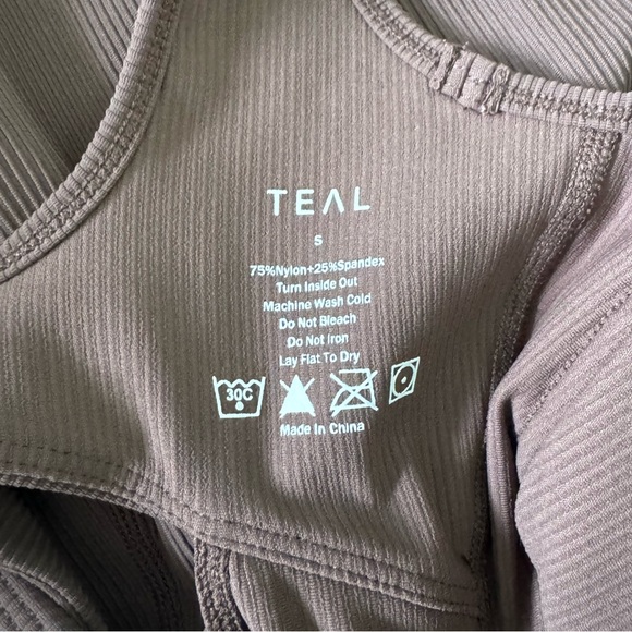 Active by teal small aura jumpsuit in ribbed mocha - Picture 3 of 3